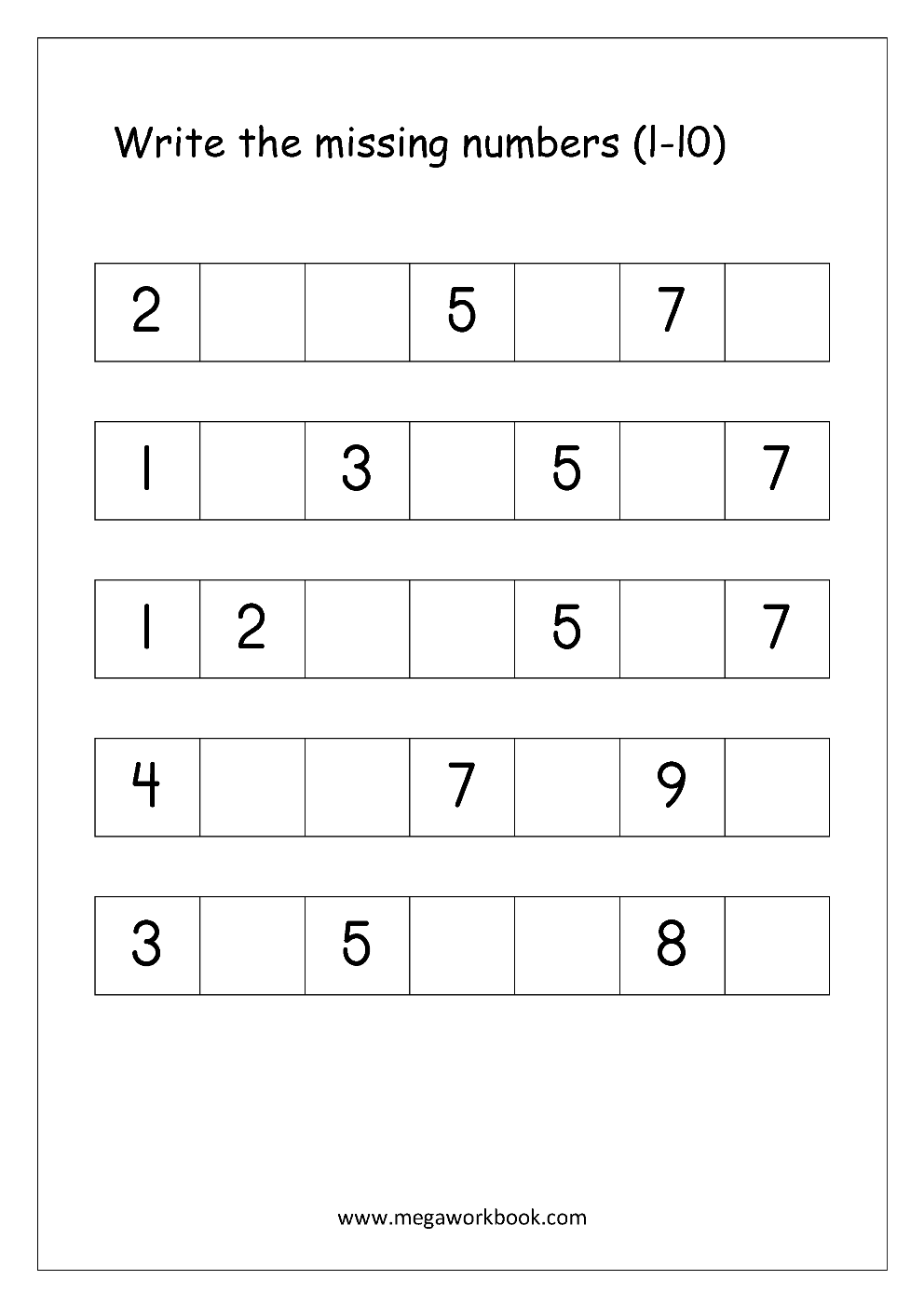 Free Math Worksheets