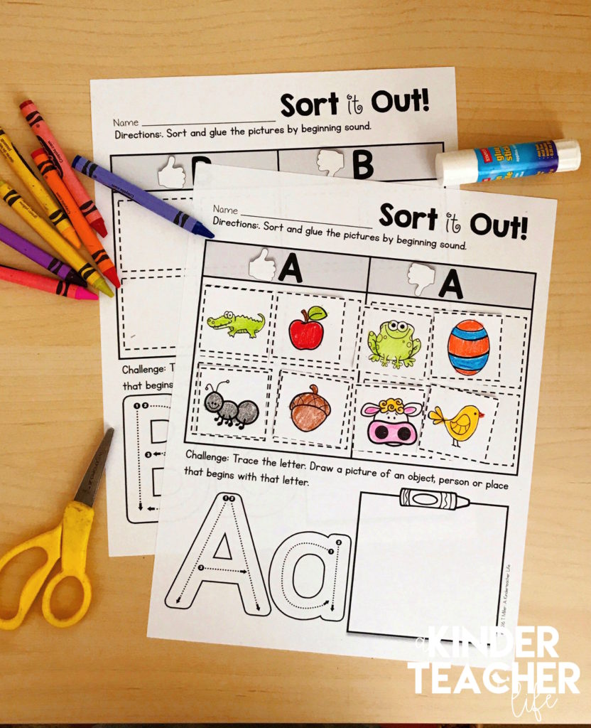 Free Phonemic Awareness Sorting Worksheets