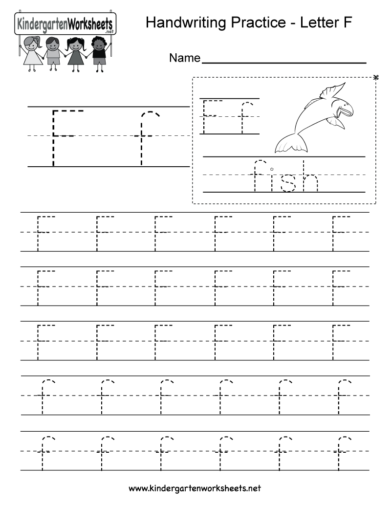 Free Printable Letter F Writing Practice Worksheet For Kindergarten