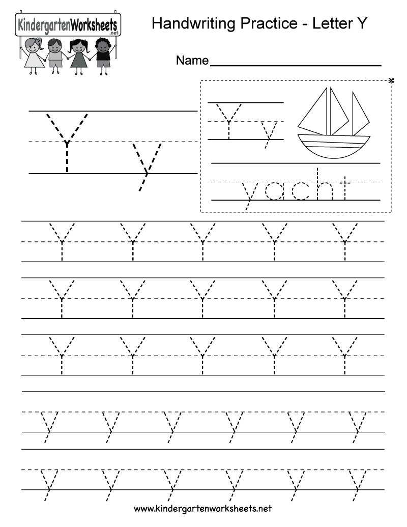 Free Printable Letter Y Writing Practice Worksheet For Kindergarten