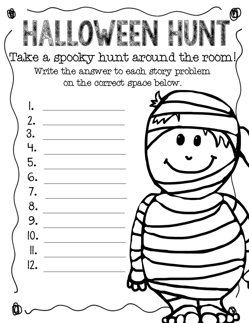 Halloween Ideas Worksheets Math Gr Koogra Free 4th Grade Worksheet