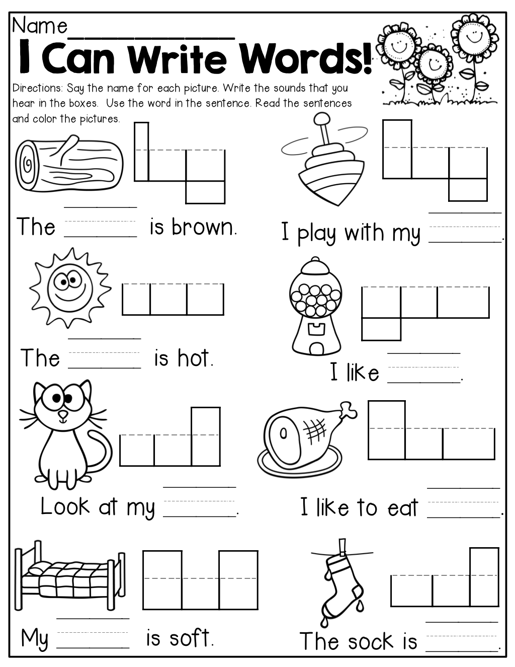 I Can Write Words! Read And Write Simple Words With Simple