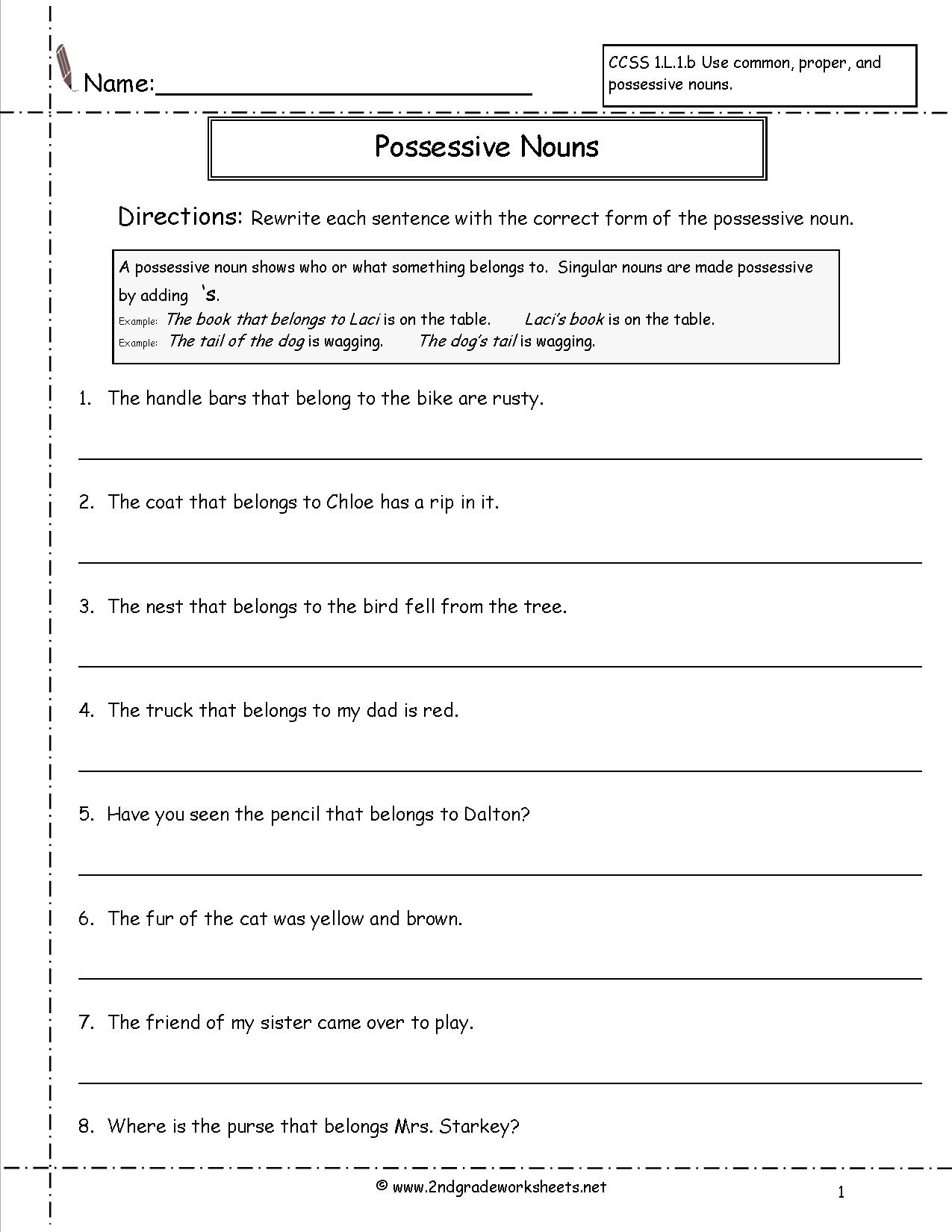 Kids  2nd Grade Grammar Practice  Languagegrammar Worksheets And