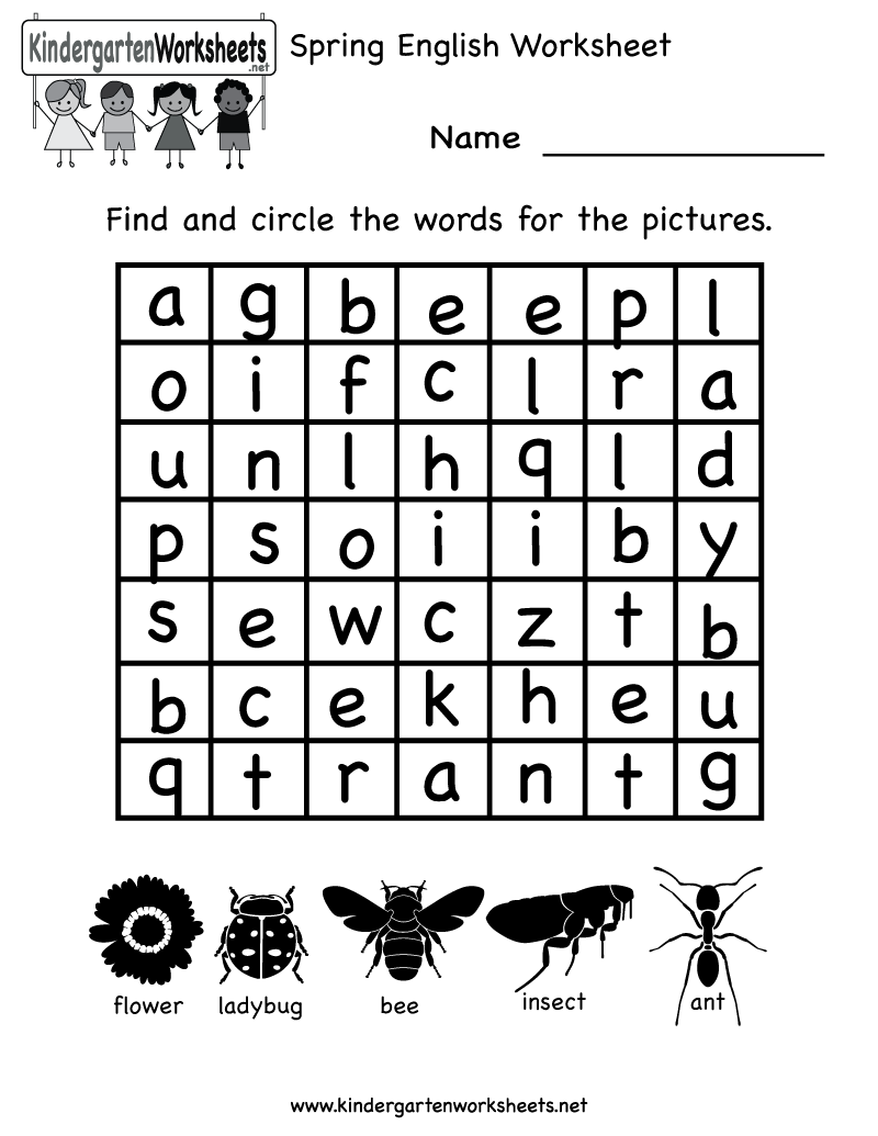 Kids  Homework Pages For Kindergarten  Printable Kindergarten