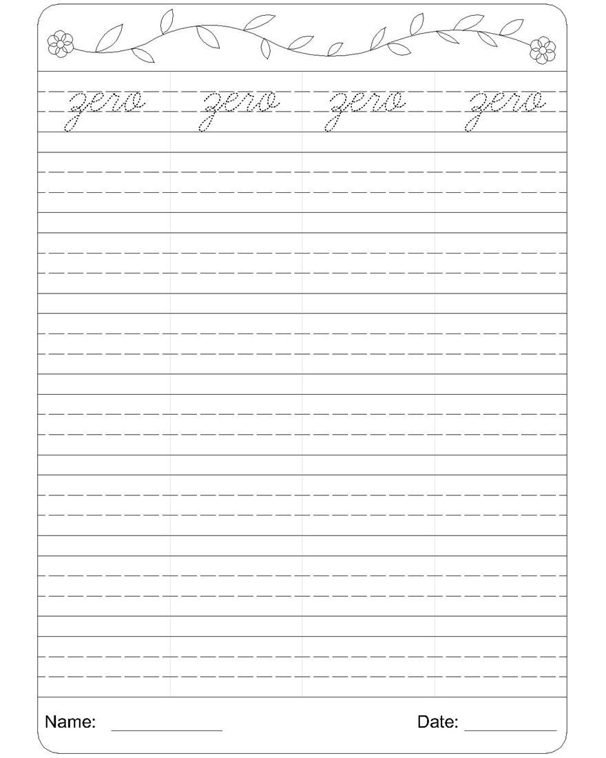 Kids  Writing Sheets  Cursive Writing Worksheet Z ~ Toppillow