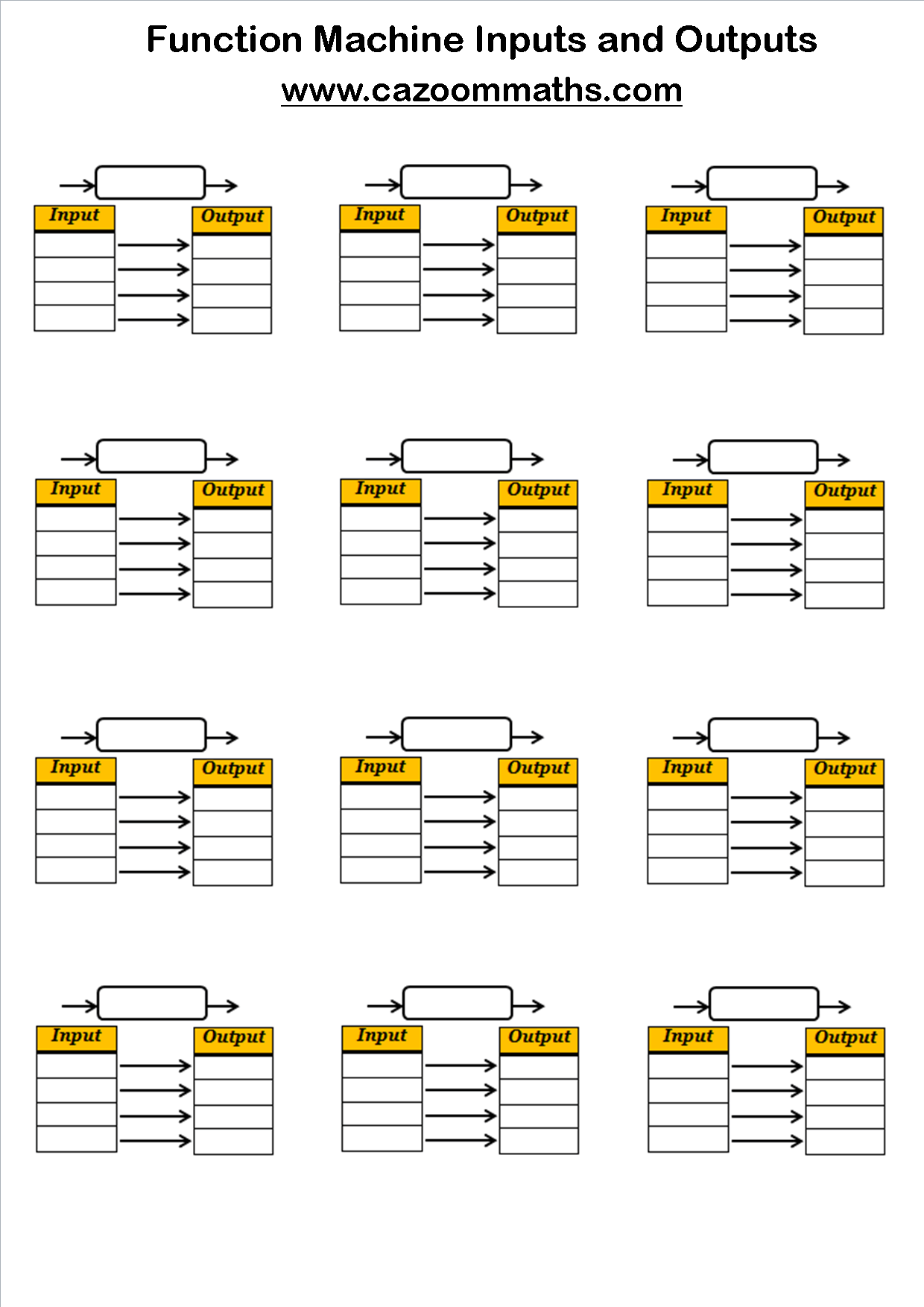 Ks3 Ks4 Maths Worksheets Printable With Answers Functions In Math