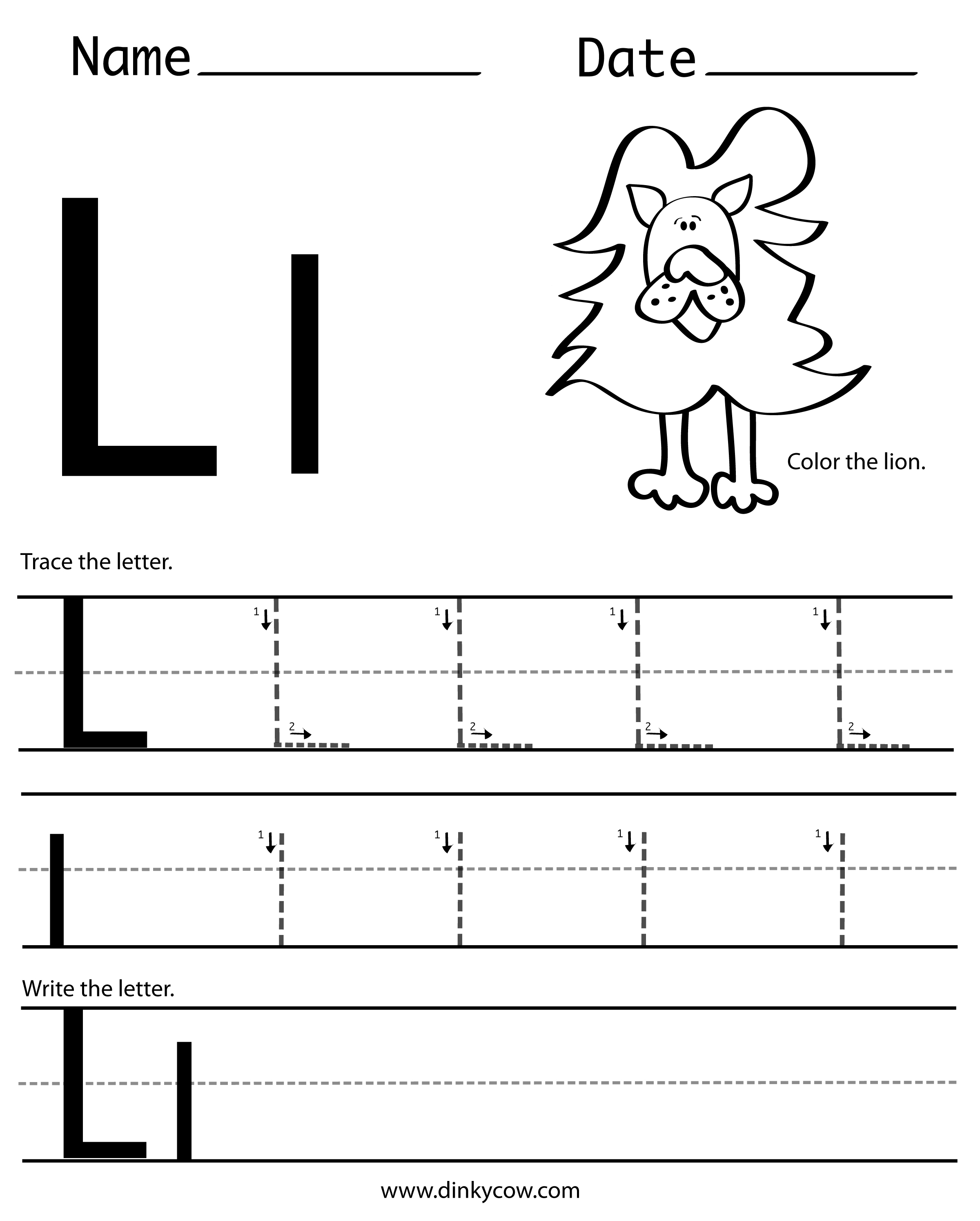 L Worksheets Worksheets For School