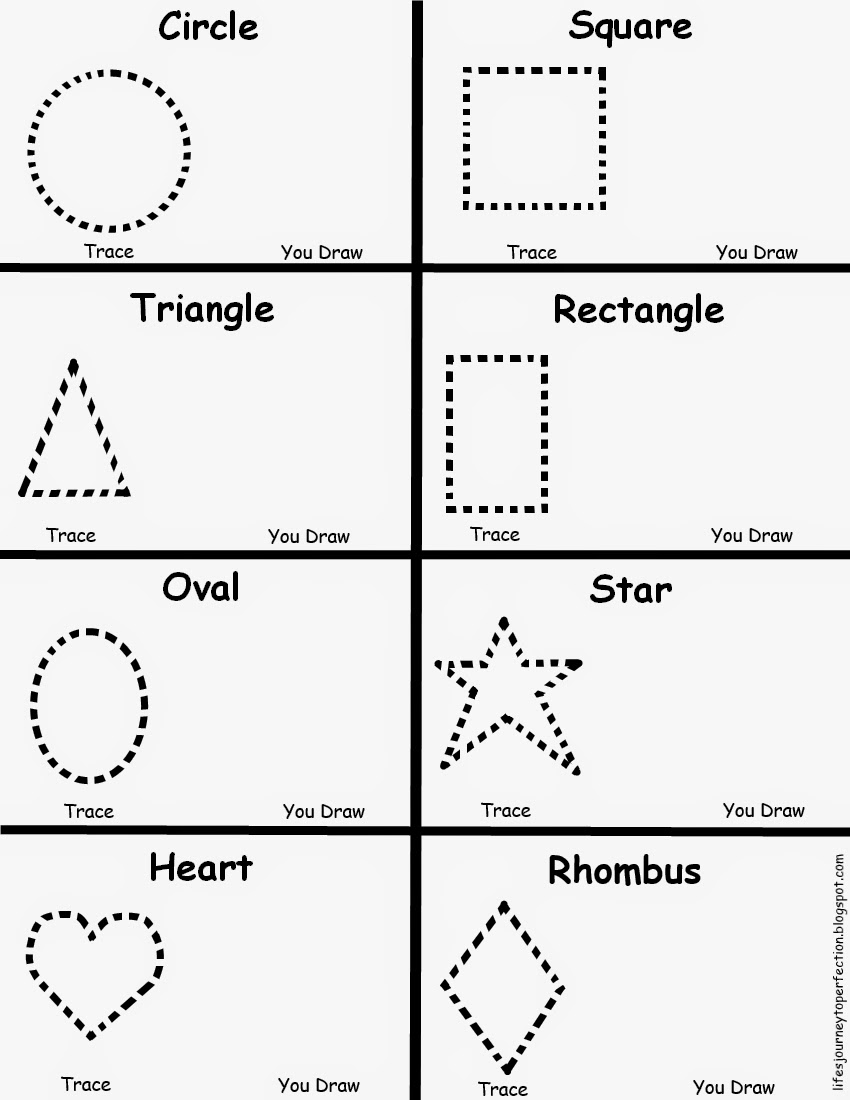 Life's Journey To Perfection  Preschool Shapes Worksheet