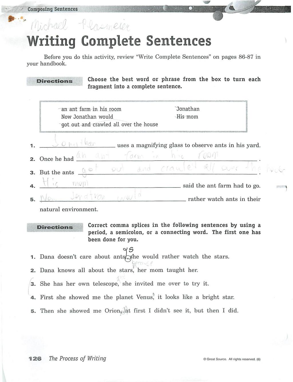 Math  6th Grade Language Worksheets  Summer At The Beach Grammar
