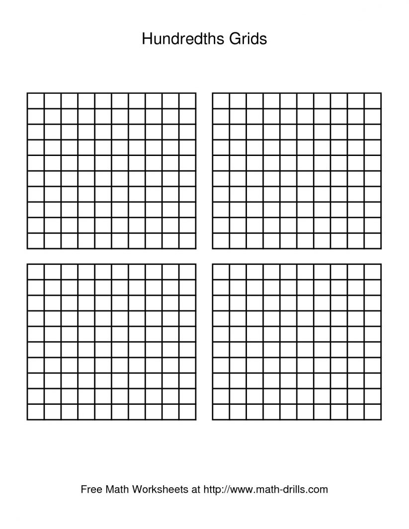 Math   Math Grid Worksheets Pichaglobal Blmhundredthsgrid With Pin
