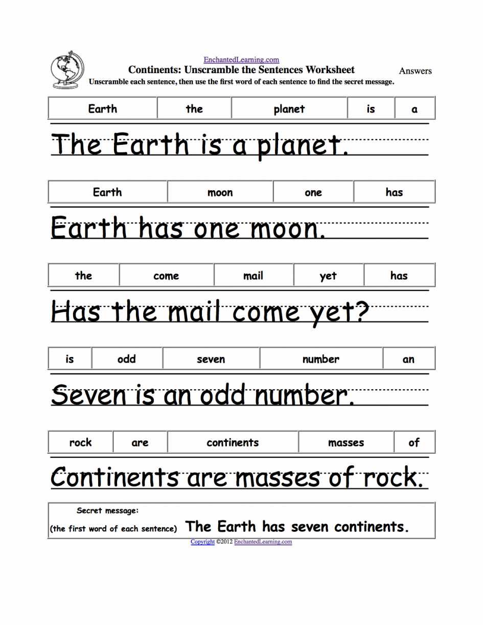 Math  Free Writing Worksheets For 1st Grade  Sentence Worksheets