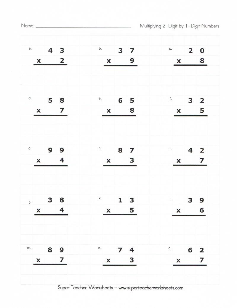 Math Worksheets Digitn By Word Problems X No Regrouping 1 Digit