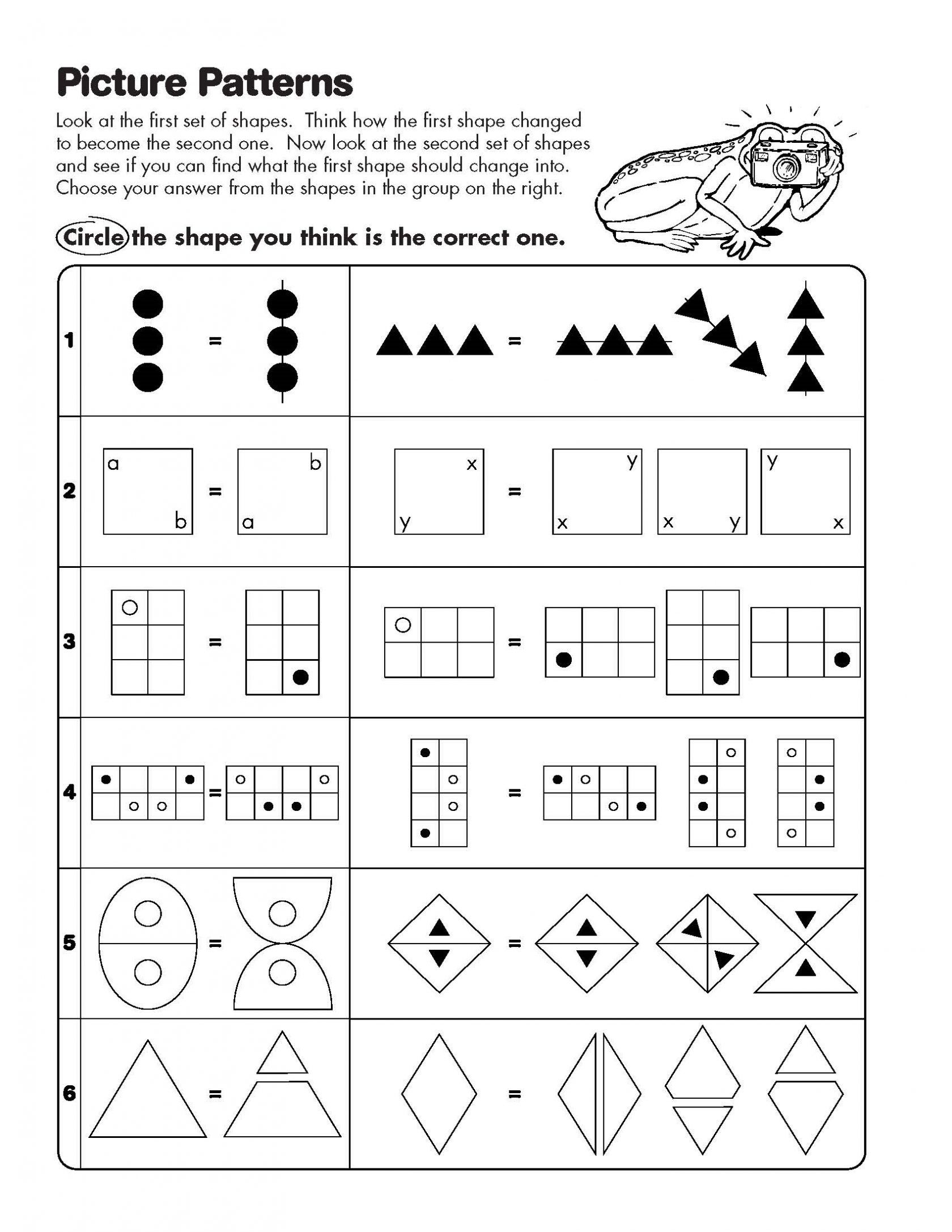Mathts Pattern Maths One Attribute Shape Christmas Picture