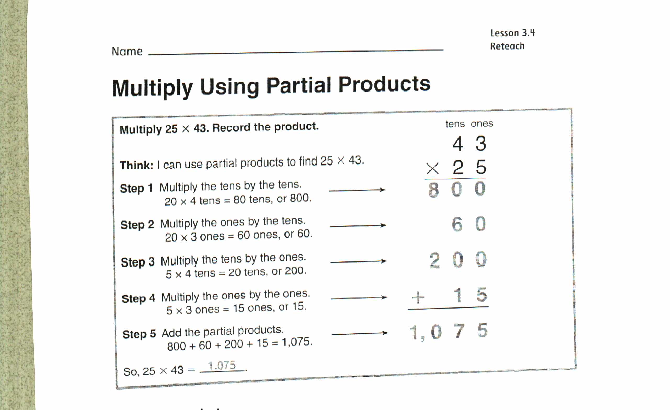 Multiplication Worksheets 2 50 Download Area Model Decimal Kids