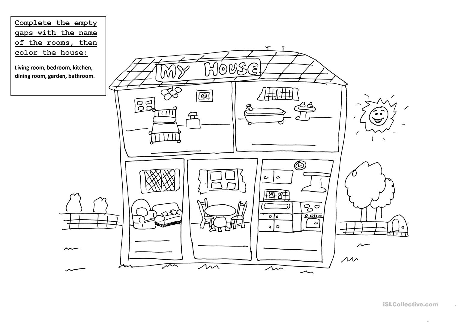 My House Worksheet Worksheet