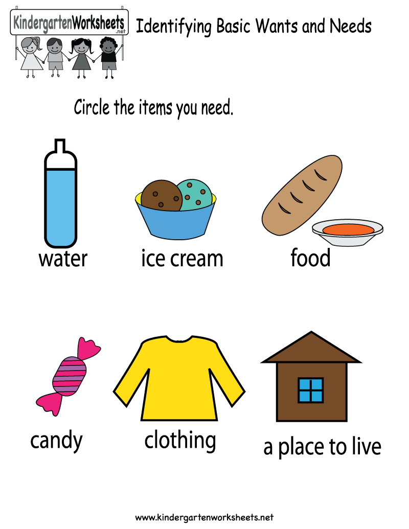 Needs Vs Wants Worksheets Worksheets For All