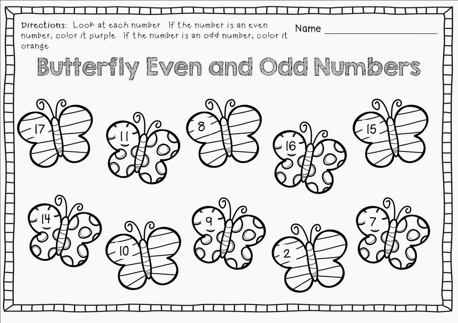 Odd Or Even Worksheet Worksheets For All
