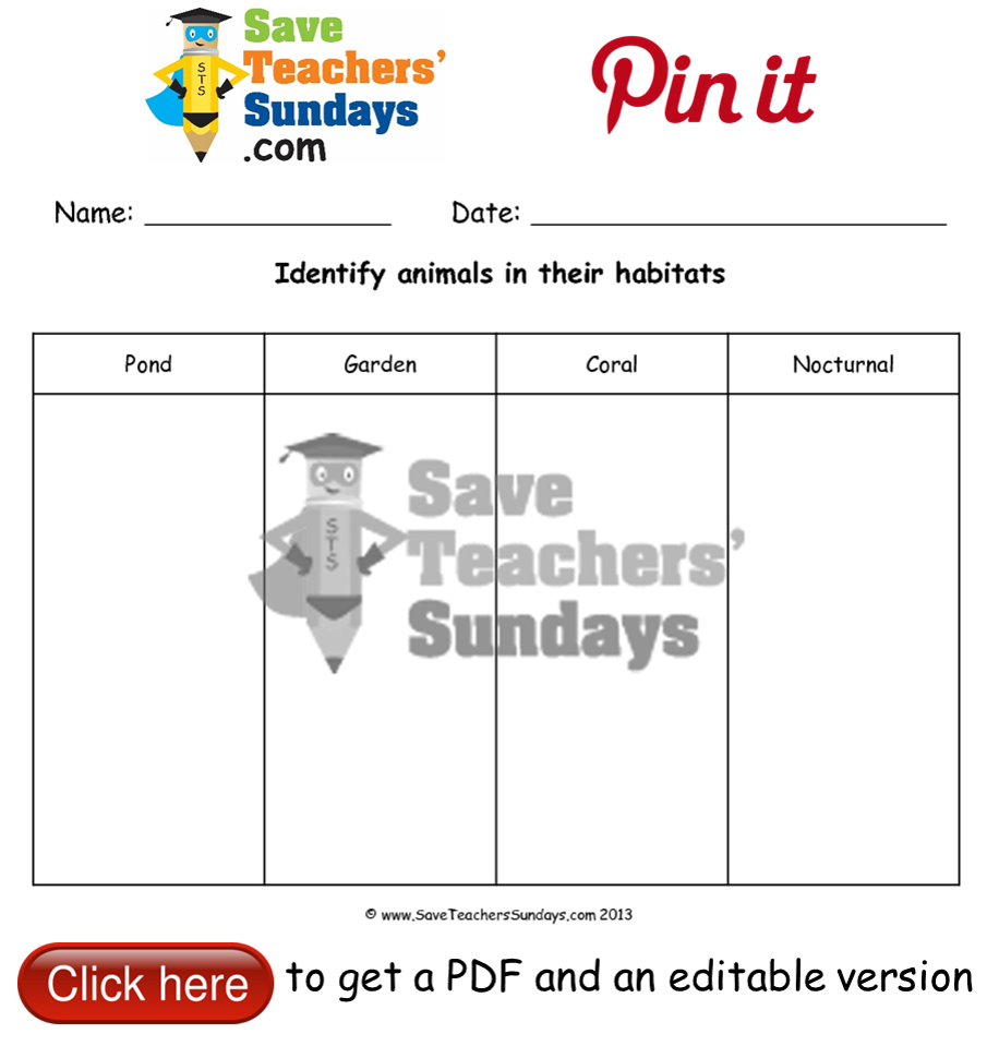 Online Activities On Animals And Their Habitats Worksheet  Go To