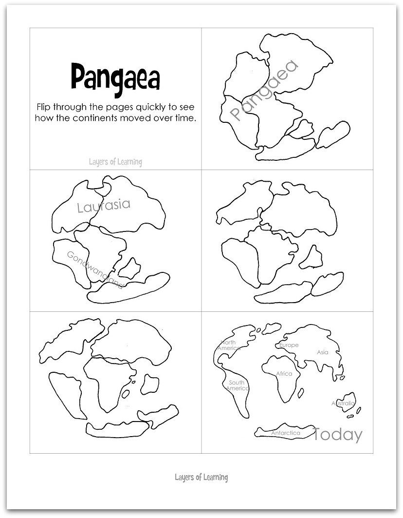 Pangea Flip Book And Continental Drift Scientific Theory Info