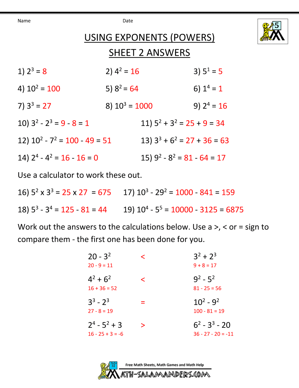 Pemdas Worksheets With Answers Free Worksheets Library