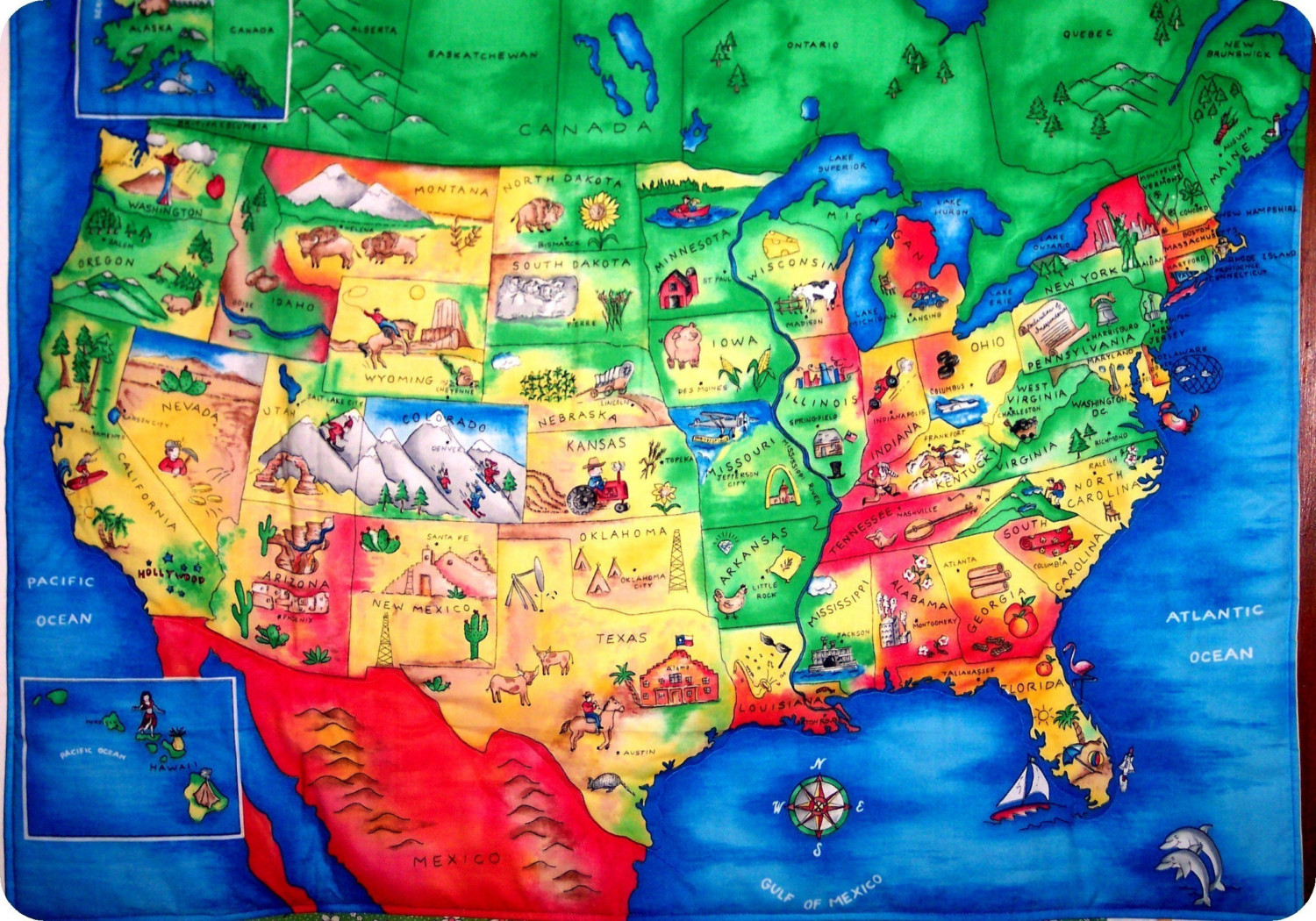 Placemutts Usa Placemat Map For Kids Jimapco  Kids Maps U S Map