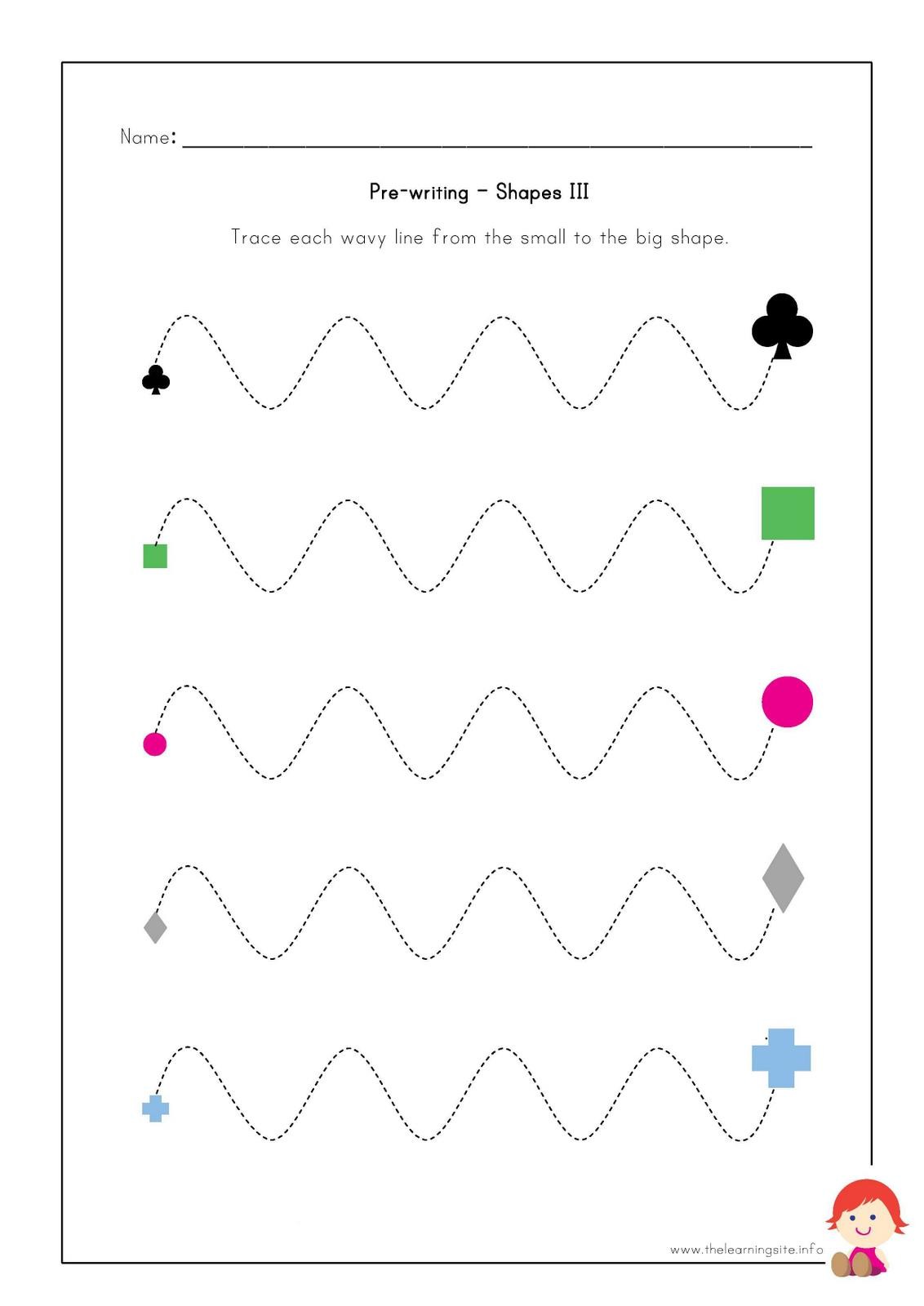 Pre Writing Worksheets For Kids