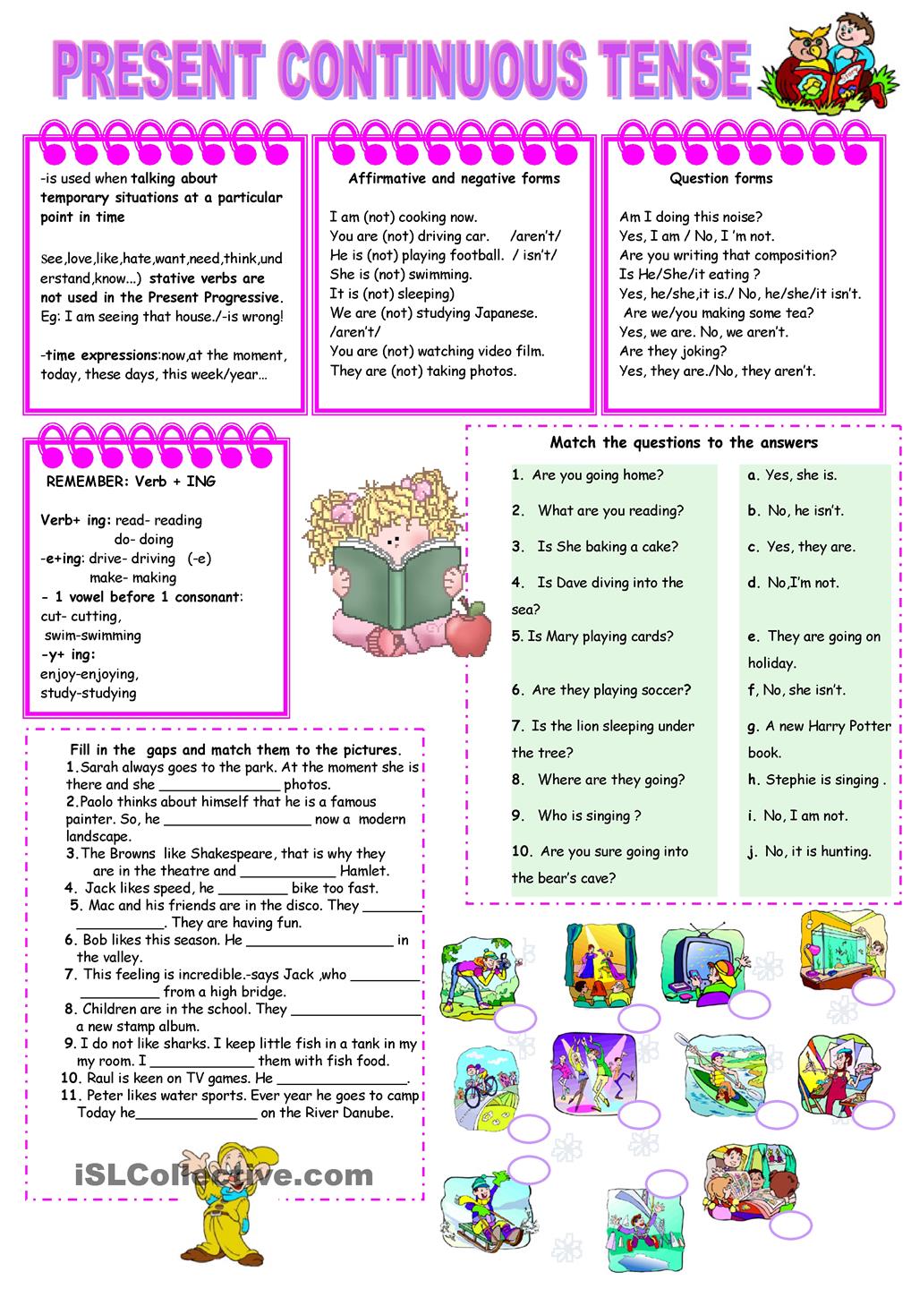 present-progressive-interactive-worksheet-for-beginner-material-escolar-en-ingles-ingles-para