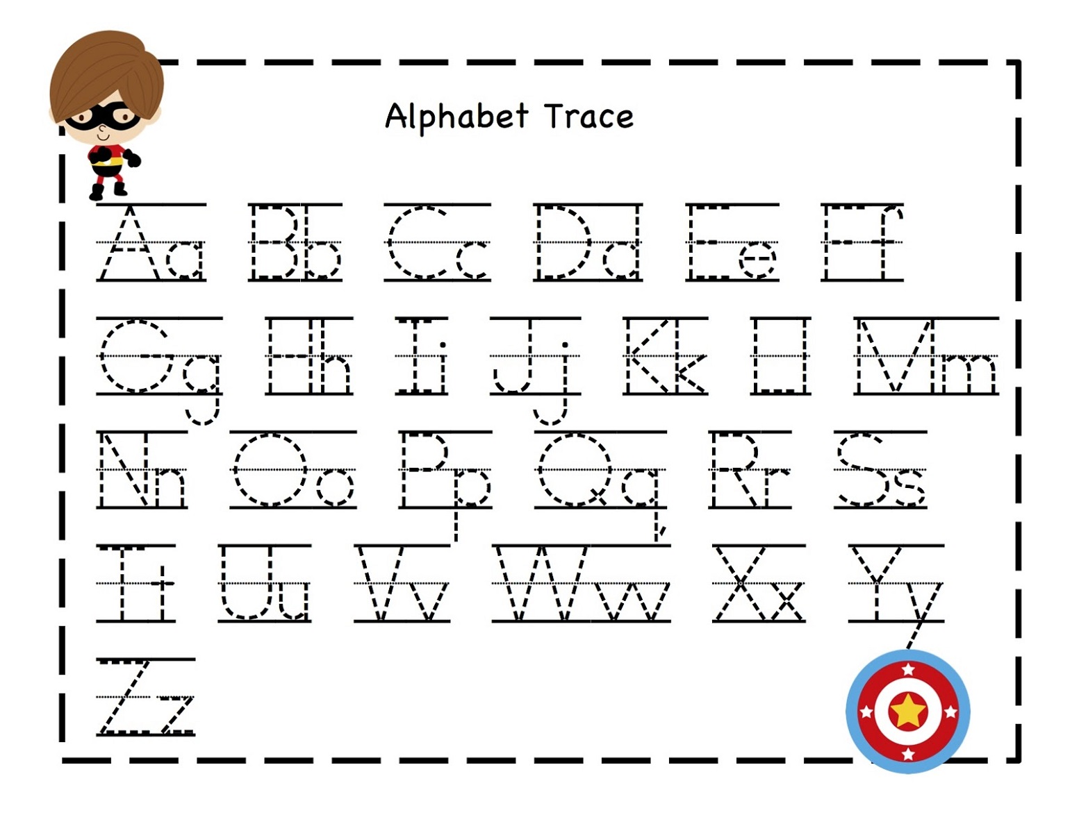 Printable Abc Traceable Worksheets