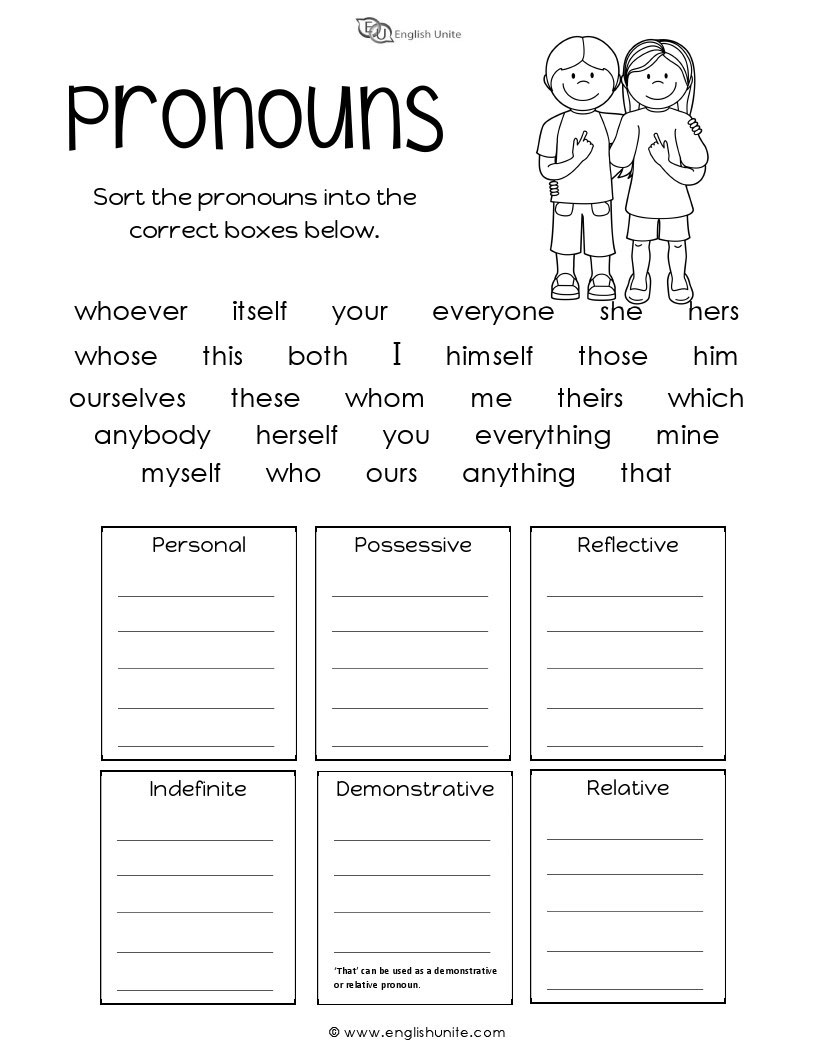 Pronouns Worksheet