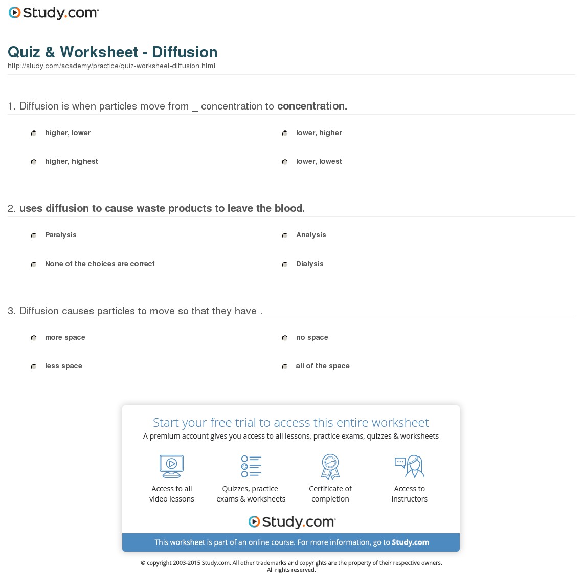 Quiz & Worksheet