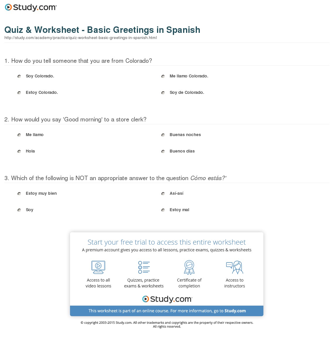Quiz & Worksheet