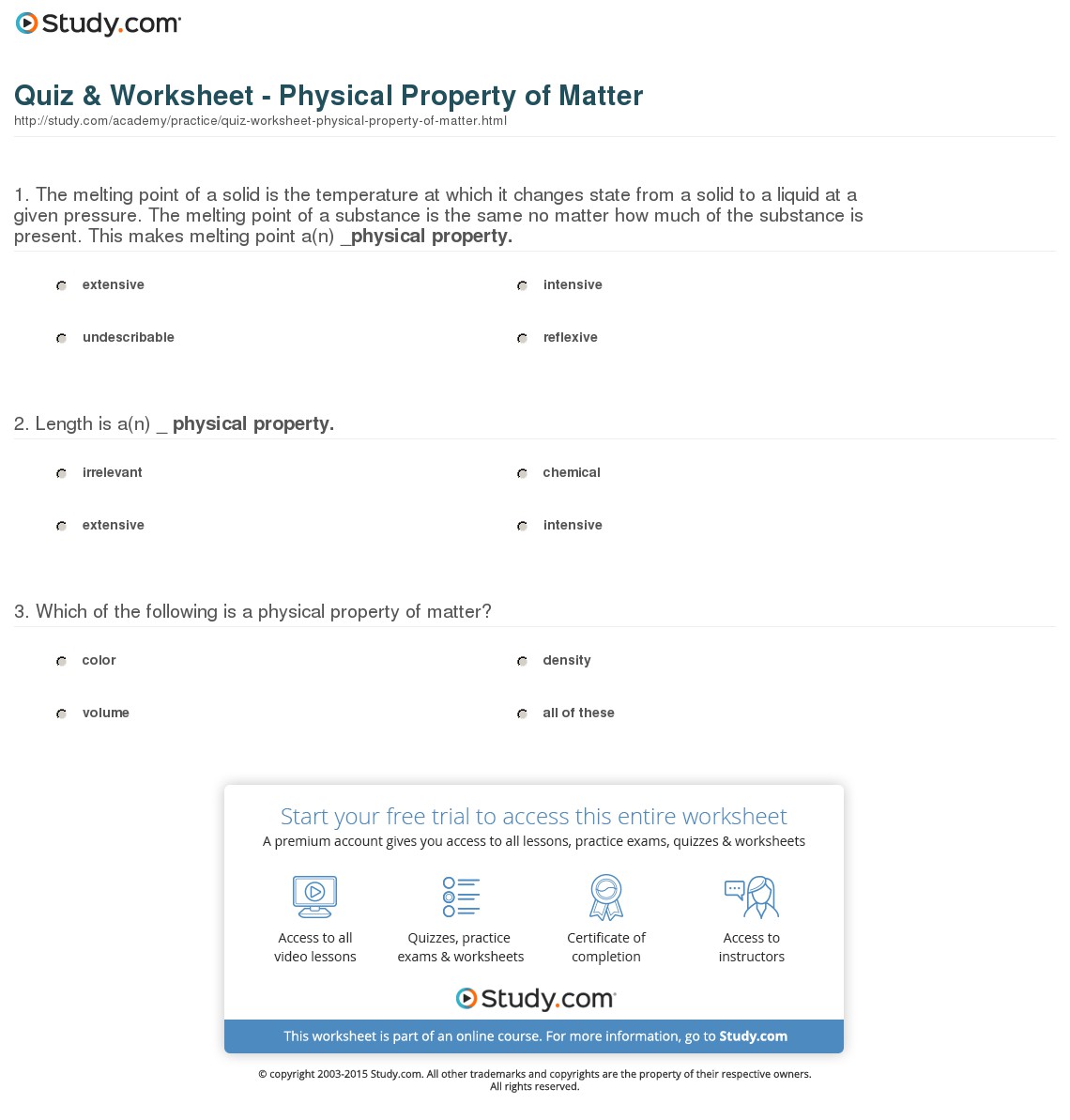 Quiz & Worksheet