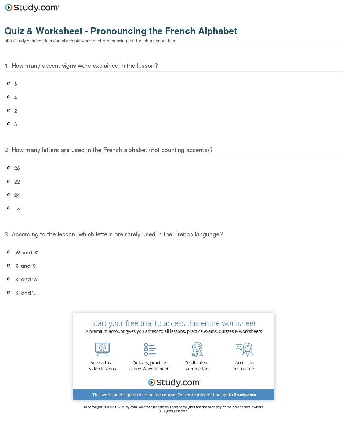 Quiz & Worksheet