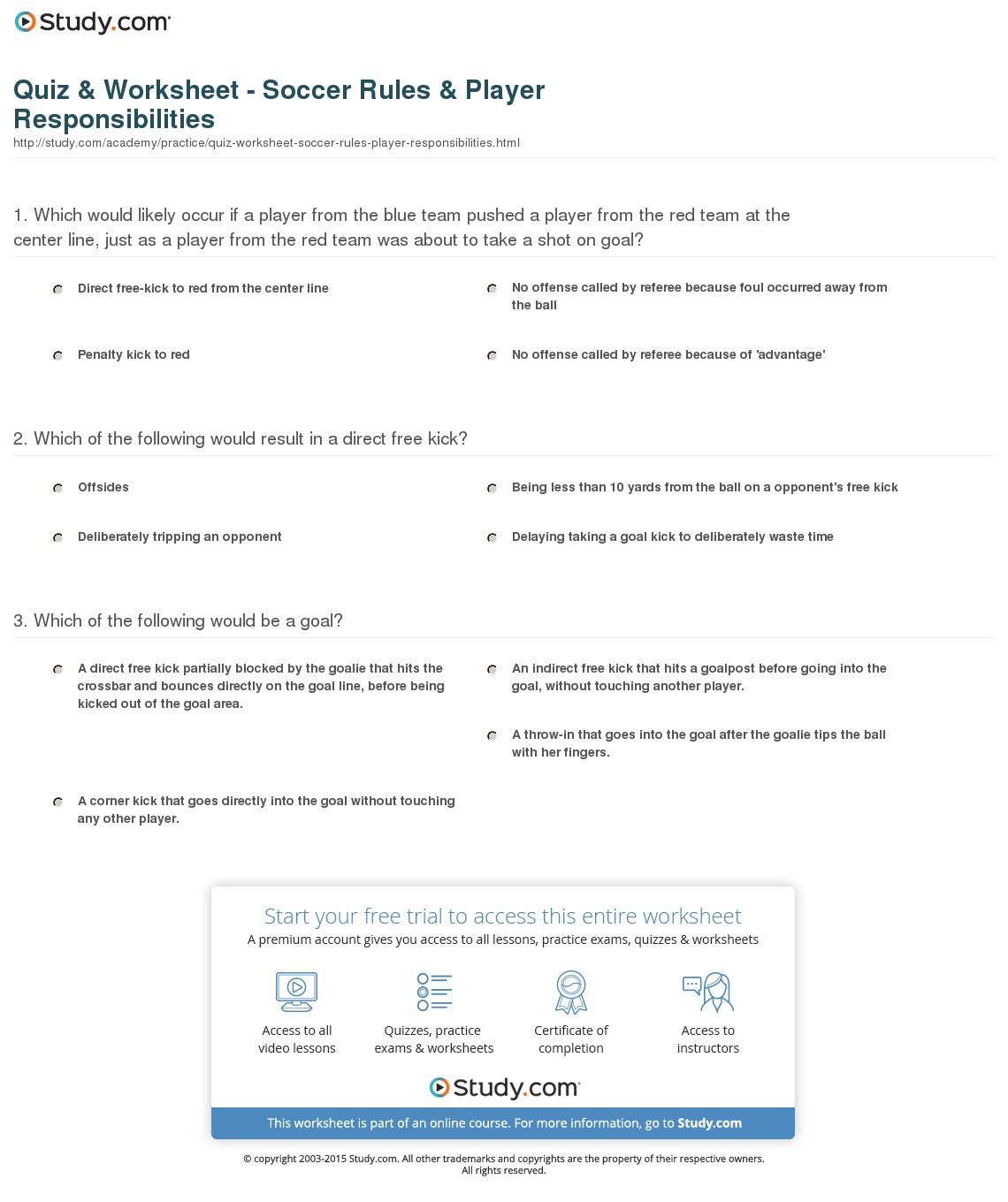 Quiz & Worksheet