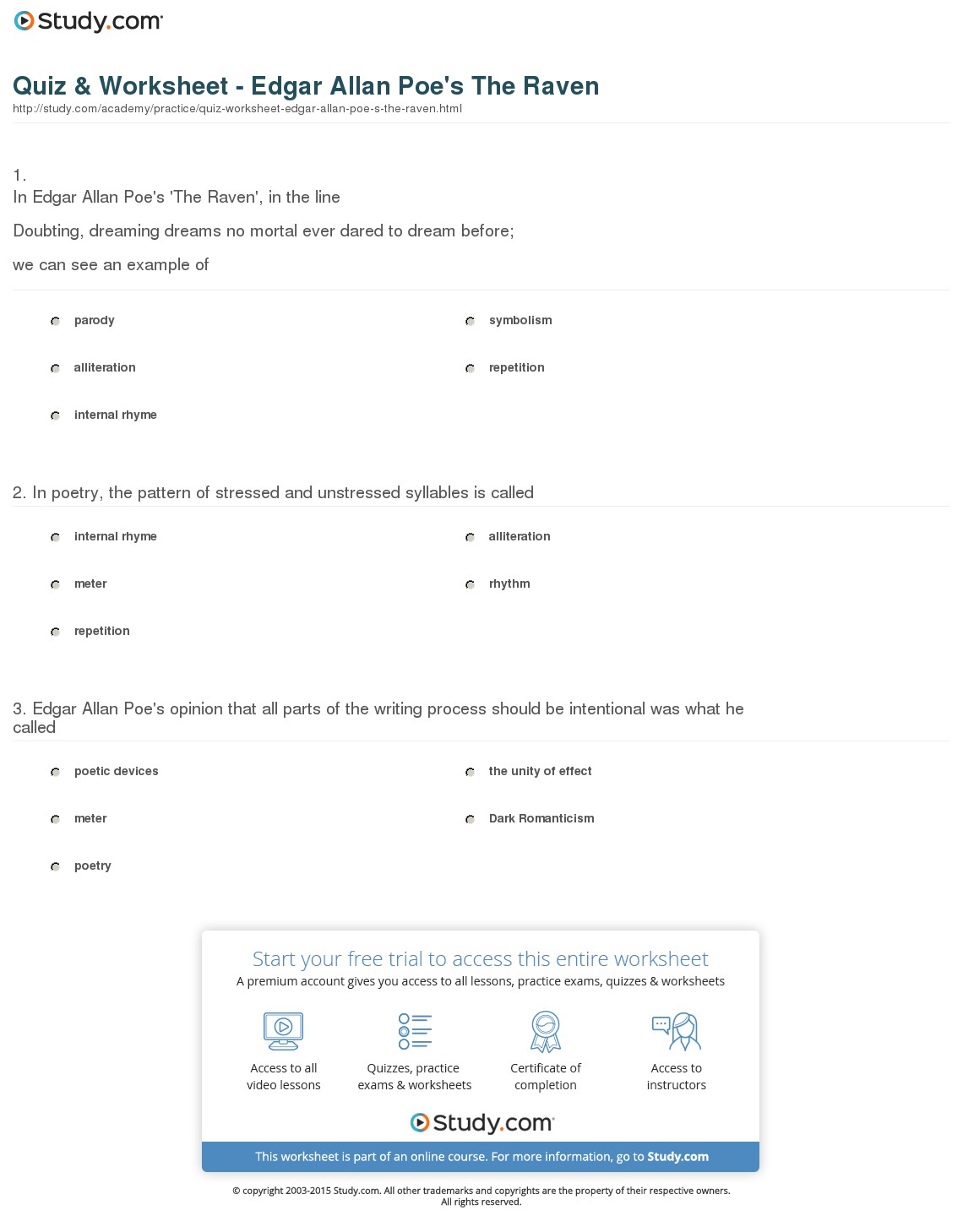 Quiz & Worksheet