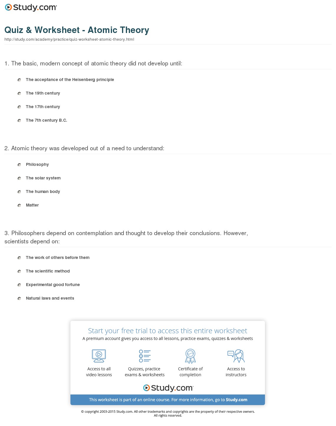 Quiz & Worksheet
