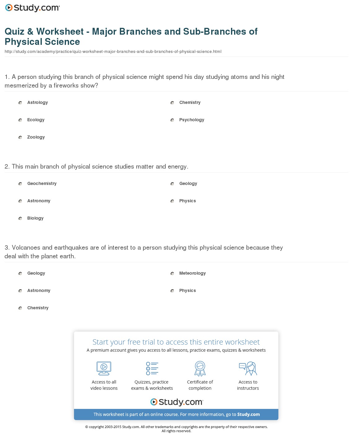 Quiz & Worksheet