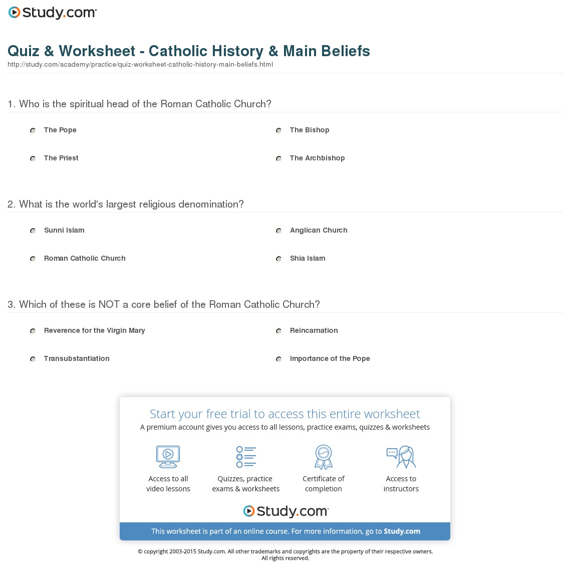 Quiz & Worksheet