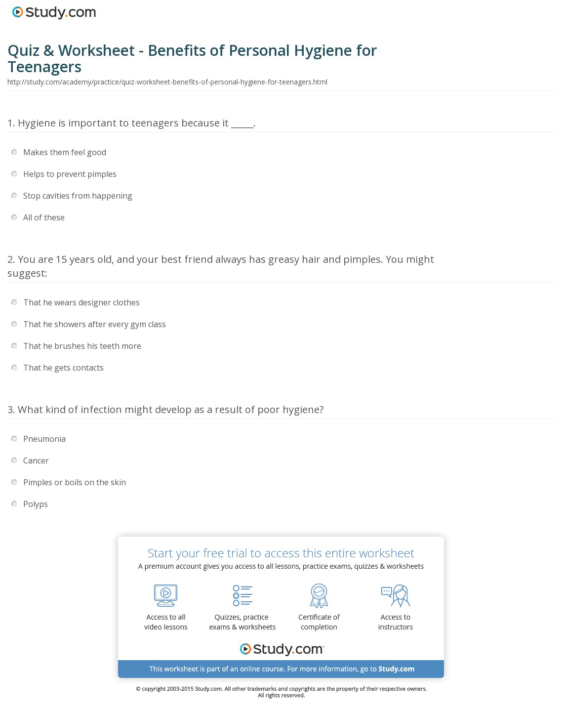 Quiz & Worksheet