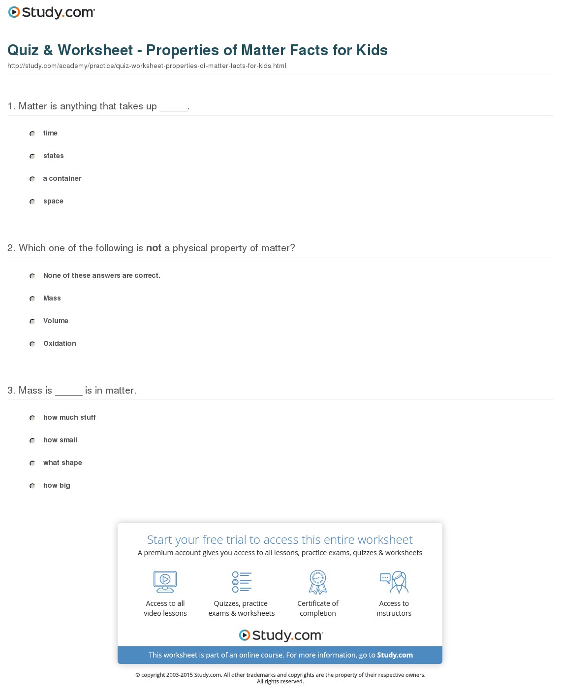 Quiz & Worksheet