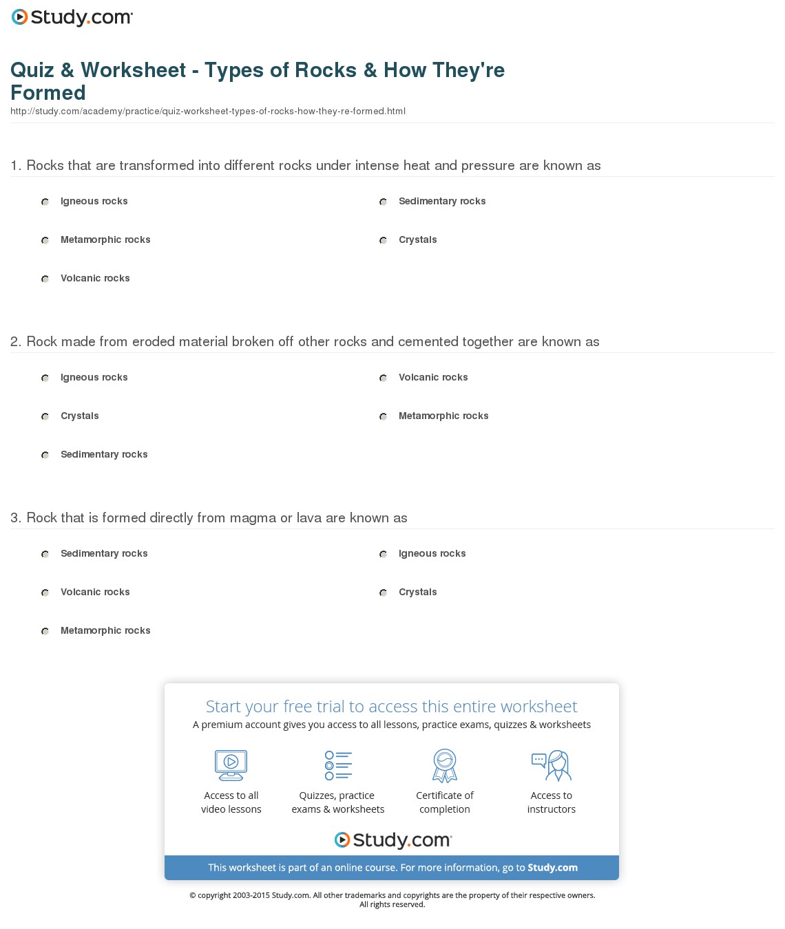 Quiz & Worksheet