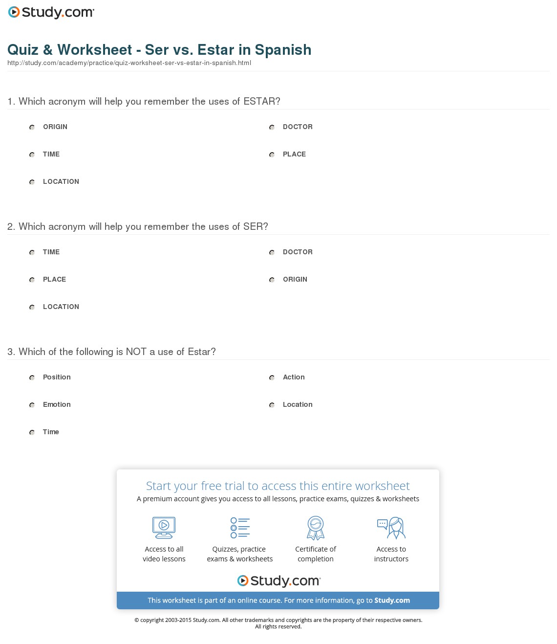 Quiz & Worksheet