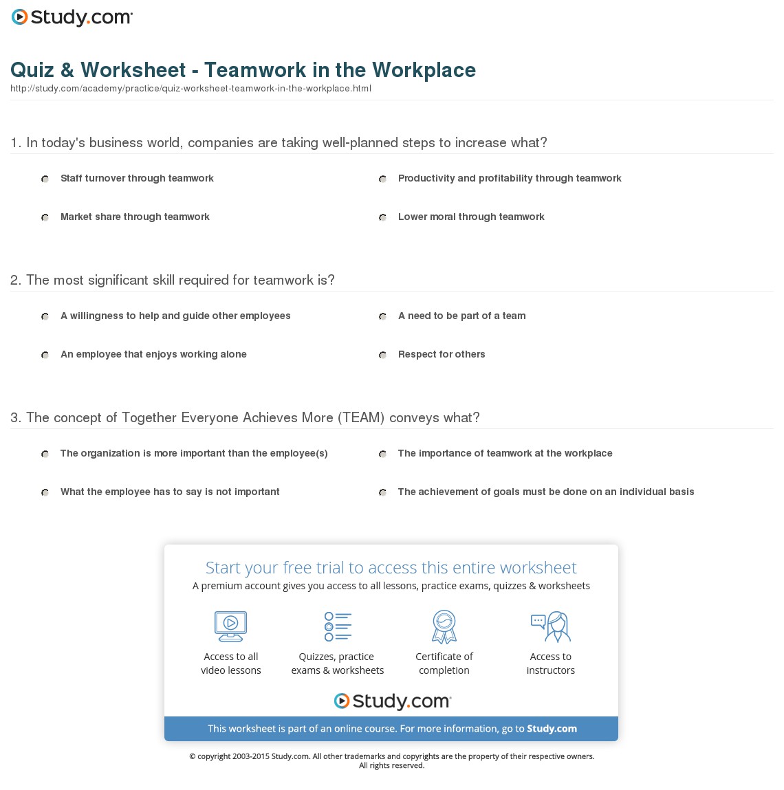Quiz & Worksheet