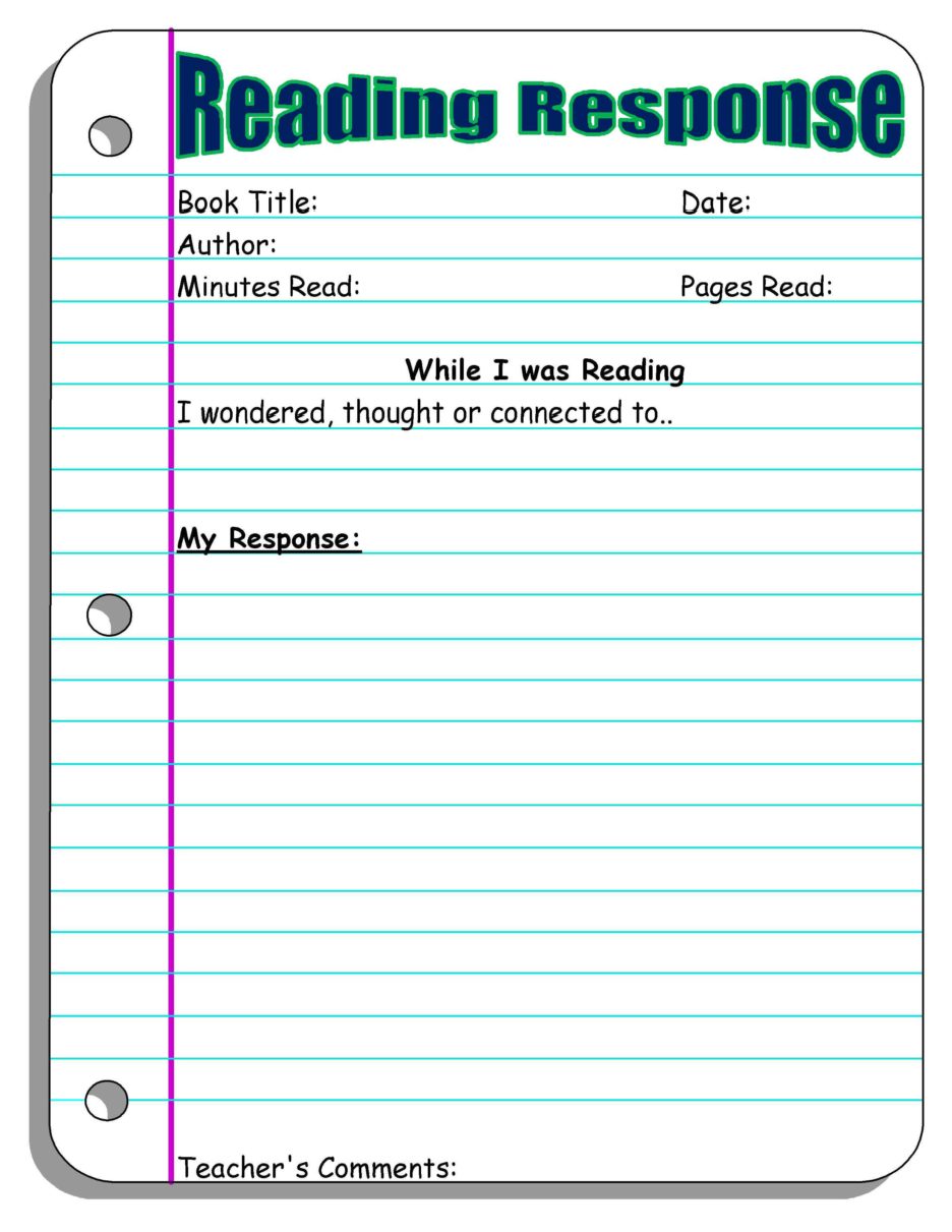 Reading Response Forms And Graphic Organizers Scholastic Board
