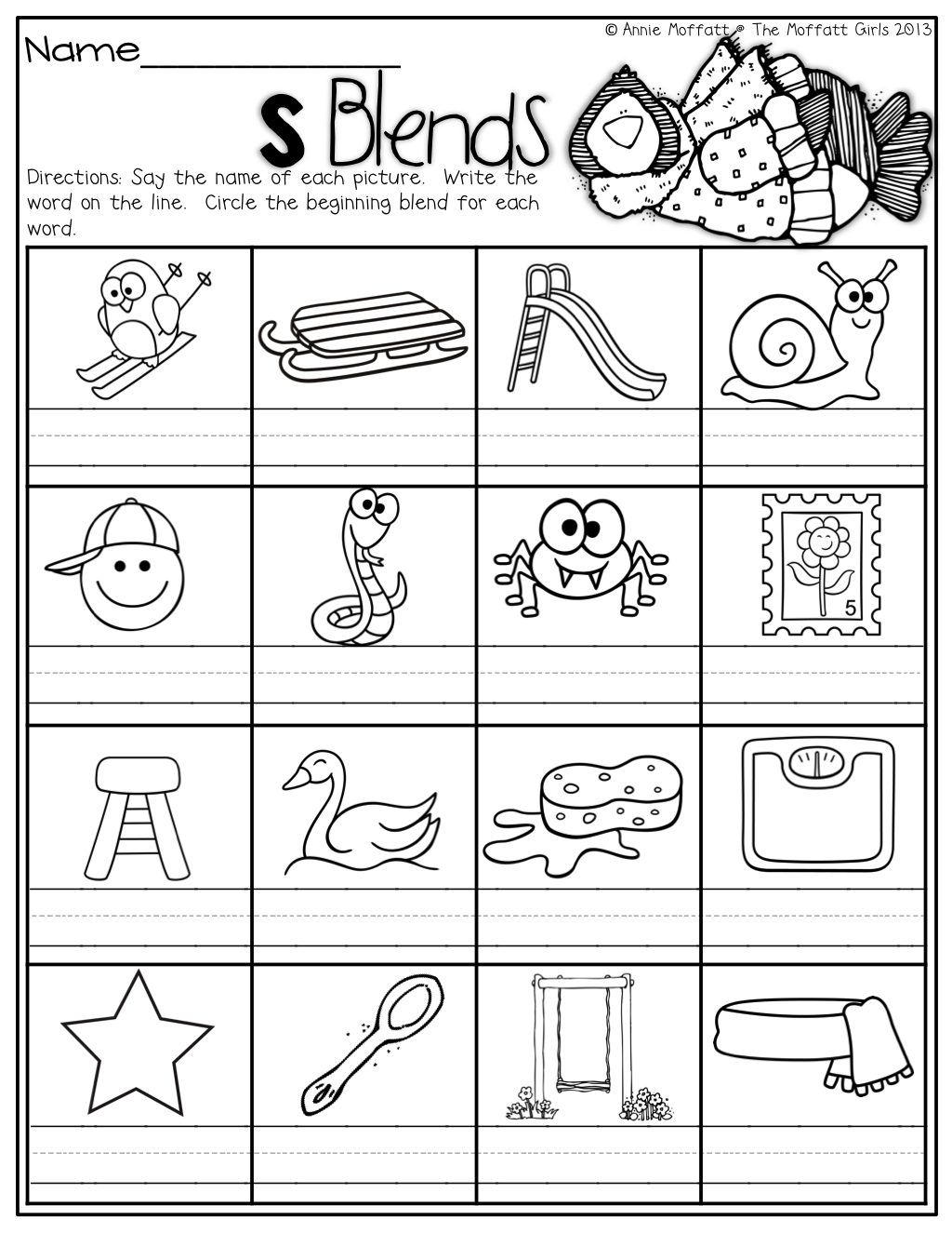 s-blend-worksheets