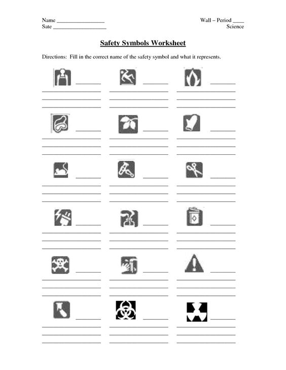 Science Safety Worksheets For 6th Grade  Science  Best Free