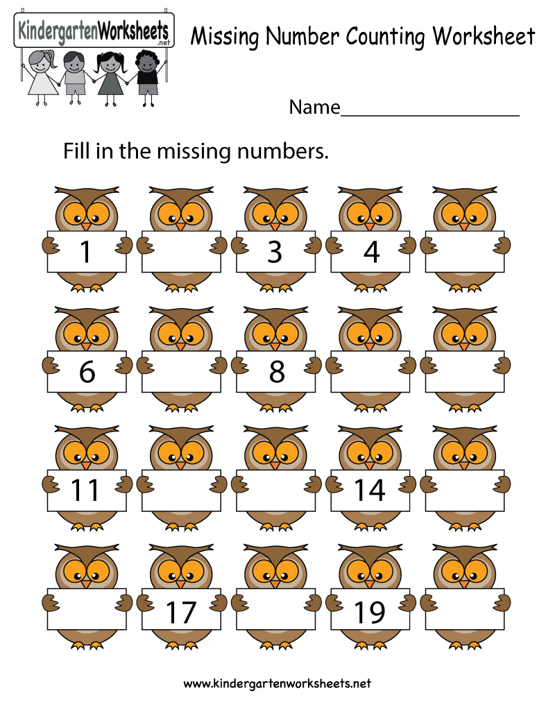 This Is A Cute Missing Number Counting Worksheet  Kids Can Learn