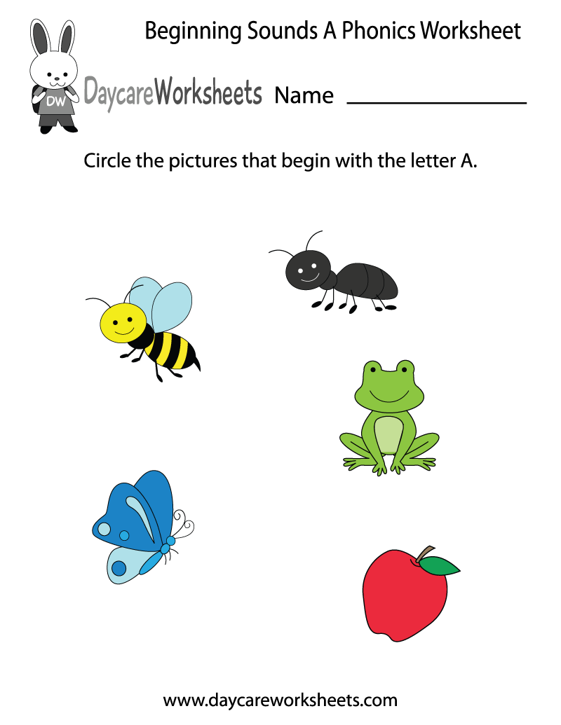 This Letter A Phonics Worksheet Helps Preschoolers Identify The