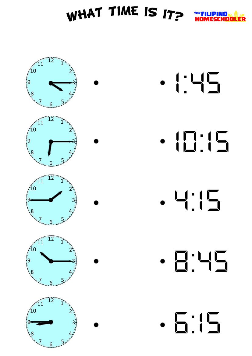 Time Matching Worksheet Worksheets For All