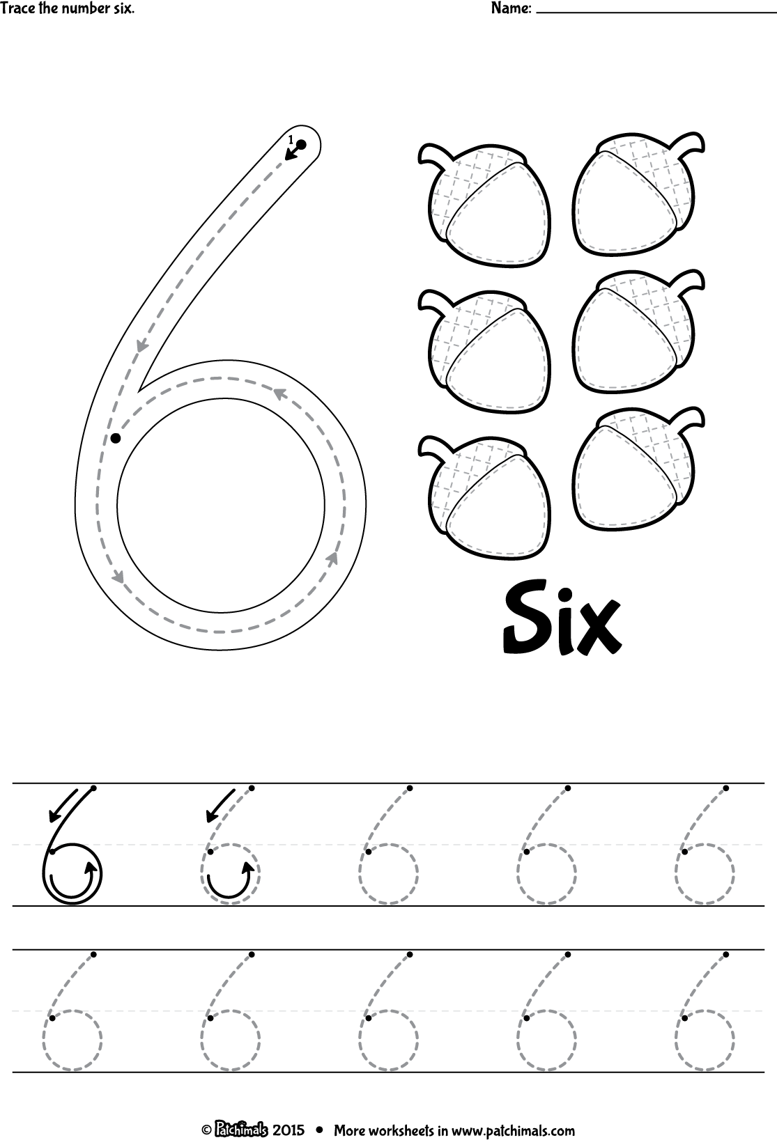 number-6-tracing-worksheets